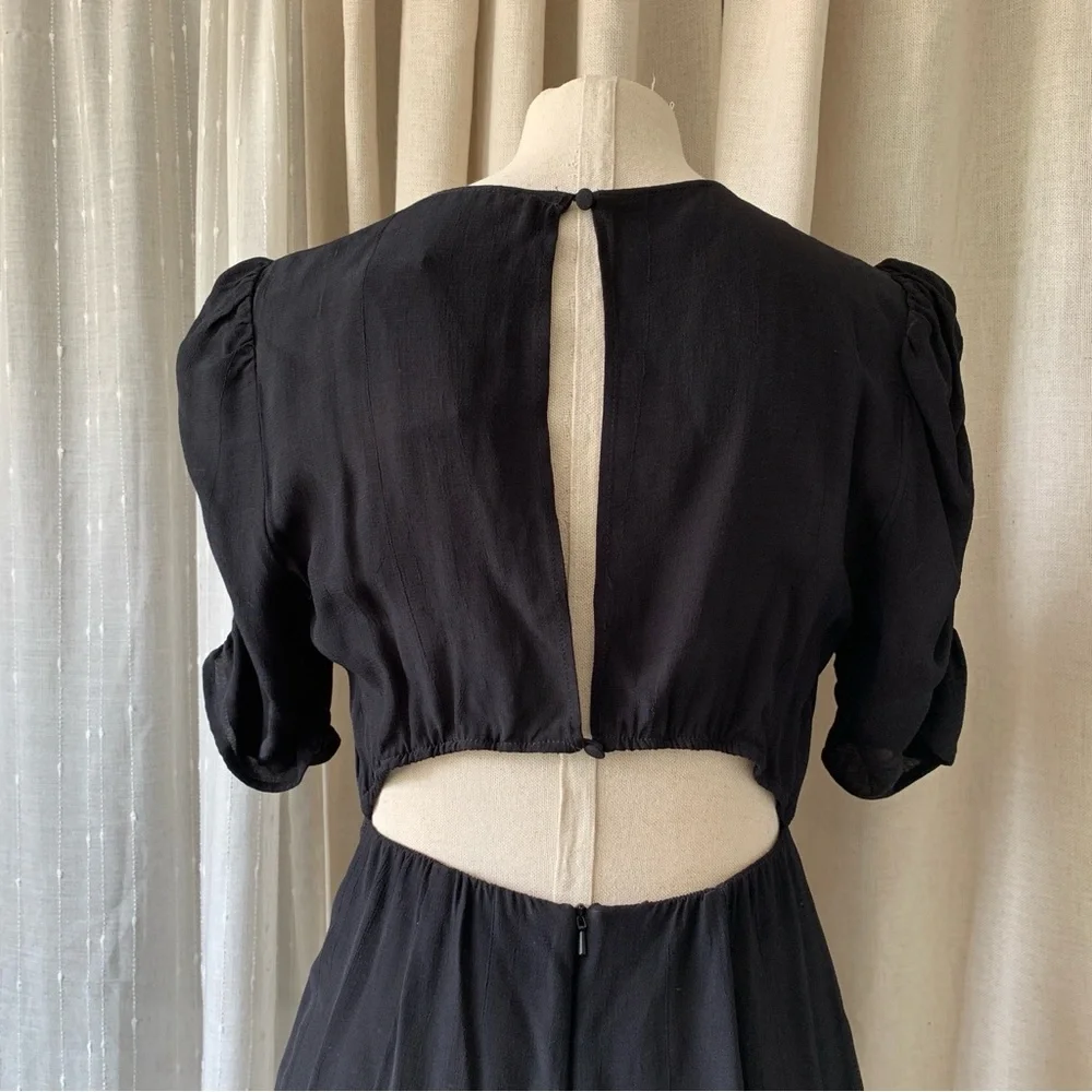 ABERCROMBIE & FITCH BLACK MIDI CLASSIC DRESS NWT  M - Picture 8 of 12